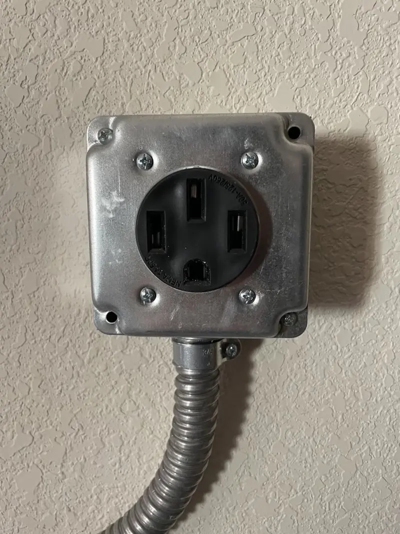 NEMA 14-50 outlet installed for Smart Home Electrical in Wrightwood